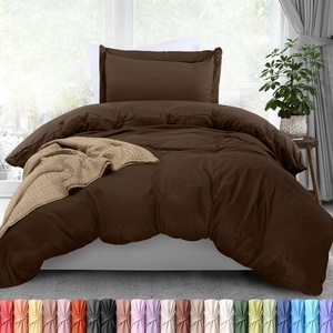 image:imageUtopia Bedding Duvet Cover Queen Size  3 Piece with Zipper Closure  1 Comforter Cover 90X90 Inches amp 2 Pillow Shams 20X26 Inches Ivory Comforter Not IncludedBrown