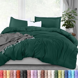 image:imageUtopia Bedding Duvet Cover Queen Size  3 Piece with Zipper Closure  1 Comforter Cover 90X90 Inches amp 2 Pillow Shams 20X26 Inches Ivory Comforter Not IncludedEmerald