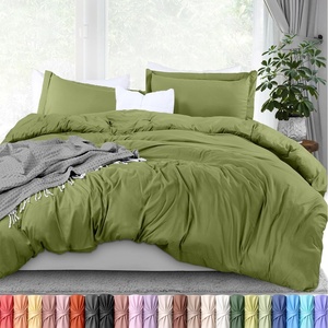 image:imageUtopia Bedding Duvet Cover Queen Size  3 Piece with Zipper Closure  1 Comforter Cover 90X90 Inches amp 2 Pillow Shams 20X26 Inches Ivory Comforter Not IncludedOlive