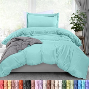 image:imageUtopia Bedding Duvet Cover Queen Size  3 Piece with Zipper Closure  1 Comforter Cover 90X90 Inches amp 2 Pillow Shams 20X26 Inches Ivory Comforter Not IncludedSpa Blue