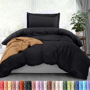 image:imageUtopia Bedding Duvet Cover Queen Size  3 Piece with Zipper Closure  1 Comforter Cover 90X90 Inches amp 2 Pillow Shams 20X26 Inches Ivory Comforter Not IncludedBlack