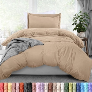 image:imageUtopia Bedding Duvet Cover Queen Size  3 Piece with Zipper Closure  1 Comforter Cover 90X90 Inches amp 2 Pillow Shams 20X26 Inches Ivory Comforter Not IncludedSand