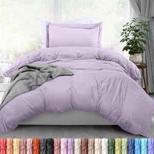 image:imageUtopia Bedding Duvet Cover Queen Size  3 Piece with Zipper Closure  1 Comforter Cover 90X90 Inches amp 2 Pillow Shams 20X26 Inches Ivory Comforter Not IncludedLavender