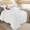 image:imageUtopia Bedding Comforters Queen Size All Season Duvet Insert Down Alternative Queen Comforter with Corner Tabs Machine Washable Bed Comforter 88 x 88 Inches White Pack of 3