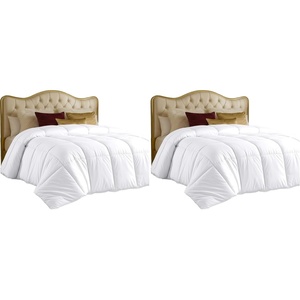 image:imageUtopia Bedding Comforter Full Size 82 x 86 Inches White All Season Duvet Insert Down Alternative Box Stitched Bed Comforter with Corner Tabs Machine Washable Pack of 2
