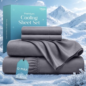 image:imageUtopia Bedding Queen Size Sheet Set  4 Piece Luxury Nylon Cooling Bed Sheets for Hot Sleepers Ultra Soft amp Breathable Deep Pocket  Oeko Tex GreyGrey