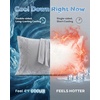 image:imageNylon Cooling Standard Size Pillowcases Envelope Closure Pack of 2 IvoryGrey
