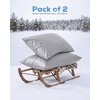 image:imageNylon Cooling Standard Size Pillowcases Envelope Closure Pack of 2 IvoryGrey