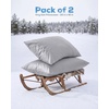 image:imageNylon Cooling Standard Size Pillowcases Envelope Closure Pack of 2 IvoryGrey