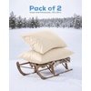 image:imageNylon Cooling Standard Size Pillowcases Envelope Closure Pack of 2 IvoryIvory