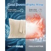 image:imageNylon Cooling Standard Size Pillowcases Envelope Closure Pack of 2 IvoryIvory