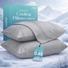 image:imageNylon Cooling Standard Size Pillowcases Envelope Closure Pack of 2 IvoryGrey