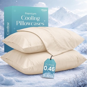 image:imageNylon Cooling Standard Size Pillowcases Envelope Closure Pack of 2 IvoryIvory