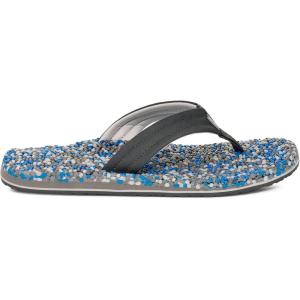 imageSanuk Mens Bubblecush  Flip Flops for Men  Mens Sandals  Beach Sandals  Supportive ampamp Lightweight  Comfort FootbedGrey Multi