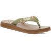 imageSanuk Yoga Paradise II  Flip Flops for Women  Yoga Sandals For Women  Womens Beach Sandals  Memory Foam FootbedSage Paradise Palm