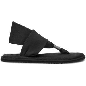 imageSanuk Womens Yoga Sling 2  Sandals for Women  Yoga Sandals For Women  Memory Foam Footbed  TwoWay Stretch UpperBlack