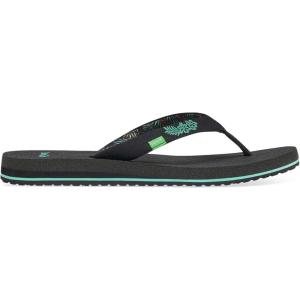 imageSanuk Yoga Paradise II  Flip Flops for Women  Yoga Sandals For Women  Womens Beach Sandals  Memory Foam FootbedBlack Paradise Palms