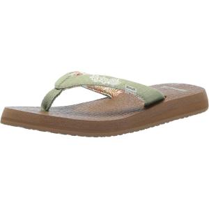 imageSanuk Yoga Paradise II  Flip Flops for Women  Yoga Sandals For Women  Womens Beach Sandals  Memory Foam FootbedSage Paradise Palms