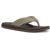 imageSanuk Mens Beer Cozy 2  Flip Flops for Men  Mens Sandals  Beach Sandals  Supportive ampamp Lightweight  Memory Foam FootbedBrindle