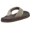imageSanuk Mens Beer Cozy 2  Flip Flops for Men  Mens Sandals  Beach Sandals  Supportive ampamp Lightweight  Memory Foam FootbedBrindle
