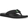 imageSanuk Mens Beer Cozy Coaster  Flip Flops for Men  Mens Sandals  Beach Sandals  Supportive ampamp Lightweight  Memory Foam FootbedBlack