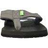imageSanuk Mens Beer Cozy Coaster  Flip Flops for Men  Mens Sandals  Beach Sandals  Supportive ampamp Lightweight  Memory Foam FootbedCharcoal Grey
