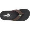 imageSanuk Mens Beer Cozy Coaster  Flip Flops for Men  Mens Sandals  Beach Sandals  Supportive ampamp Lightweight  Memory Foam FootbedDark Brown
