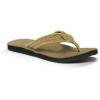 imageSanuk Mens Fraid Not  Flip Flops for Men  Mens Sandals  Beach Sandals  Supportive ampamp Lightweight  Comfort FootbedKhaki