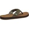 imageSanuk Mens Fraid Not Soft Top  Flip Flops for Men  Mens Sandals  Beach Sandals  Supportive ampamp Lightweight  Comfort FootbedDark Olive