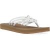 imageSanuk Womens Yoga Sandy  Flip Flops for Women  Yoga Sandals For Women  Memory Foam FootbedTan White