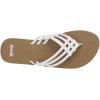 imageSanuk Womens Yoga Sandy  Flip Flops for Women  Yoga Sandals For Women  Memory Foam FootbedTan White