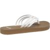 imageSanuk Womens Yoga Sandy  Flip Flops for Women  Yoga Sandals For Women  Memory Foam FootbedTan White