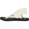 imageSanuk Womens Yoga Sling  Sandals for Women  Yoga Sandals For Women  Memory Foam Footbed  TwoWay Stretch UpperWhite Black