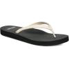 imageSanuk Yoga Joy  Flip Flops for Women  Yoga Sandals For Women  Womens Beach Sandals  Memory Foam FootbedWhite Black