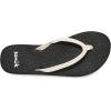 imageSanuk Yoga Joy  Flip Flops for Women  Yoga Sandals For Women  Womens Beach Sandals  Memory Foam FootbedWhite Black