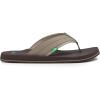 imageSanuk Mens Beer Cozy 2  Flip Flops for Men  Mens Sandals  Beach Sandals  Supportive ampamp Lightweight  Memory Foam FootbedBrindle