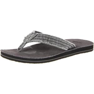 imageSanuk Mens Fraid Not  Flip Flops for Men  Mens Sandals  Beach Sandals  Supportive ampamp Lightweight  Comfort FootbedCharcoal