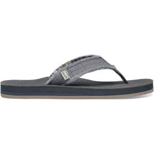 imageSanuk Mens Fraid Not Soft Top  Flip Flops for Men  Mens Sandals  Beach Sandals  Supportive ampamp Lightweight  Comfort FootbedCharcoal