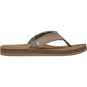 imageSanuk Mens Fraid Not Soft Top  Flip Flops for Men  Mens Sandals  Beach Sandals  Supportive ampamp Lightweight  Comfort FootbedNatural