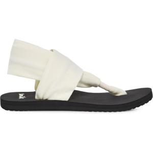 imageSanuk Womens Yoga Sling  Sandals for Women  Yoga Sandals For Women  Memory Foam Footbed  TwoWay Stretch UpperWhite Black