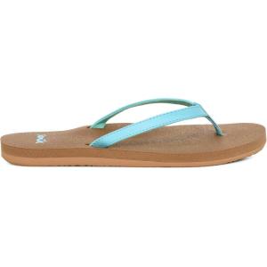 imageSanuk Yoga Joy  Flip Flops for Women  Yoga Sandals For Women  Womens Beach Sandals  Memory Foam FootbedSky Blue