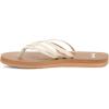 imageSanuk Yoga Sandy II  Flip Flops for Women  Yoga Sandals For Women  Womens Beach Sandals  Memory Foam FootbedTanWhite