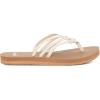imageSanuk Yoga Sandy II  Flip Flops for Women  Yoga Sandals For Women  Womens Beach Sandals  Memory Foam FootbedTanWhite