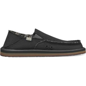imageSanuk Mens Donny Hemp Loafers  Mens Shoes  Slip On Shoes for Men  Mens Slipon Loafers  Memory Foam FootbedBlack
