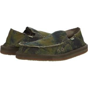 imageSanuk Mens Donny Hemp Loafers  Mens Shoes  Slip On Shoes for Men  Mens Slipon Loafers  Memory Foam FootbedGreenNavy Tiedye