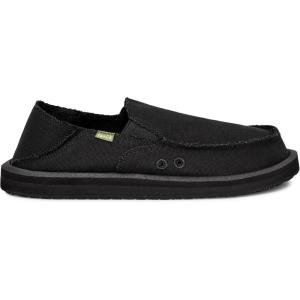 imageSanuk Mens Donny Loafers for Men  Mens Shoes  Slip On Shoes for Men  Mens Slipon Loafers  Memory Foam FootbedBlackout
