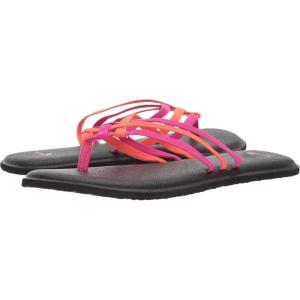 imageSanuk Womens Yoga Salty  Flip Flops for Women  Yoga Sandals For Women  Memory Foam FootbedCabaretNasturtium