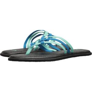 imageSanuk Womens Yoga Salty  Flip Flops for Women  Yoga Sandals For Women  Memory Foam FootbedOpalIndigo Bunting