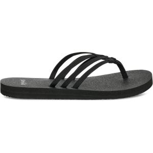 imageSanuk Yoga Sandy II  Flip Flops for Women  Yoga Sandals For Women  Womens Beach Sandals  Memory Foam FootbedBlack