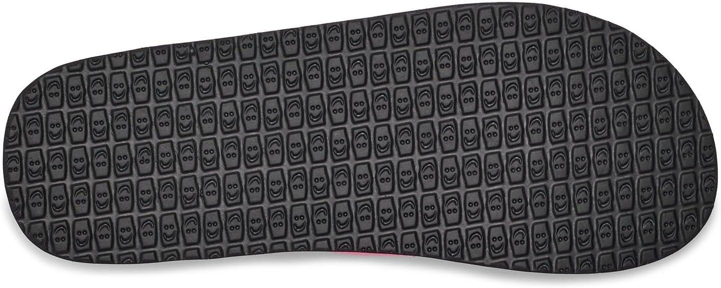 imageSanuk Yoga Mat Vintage Floral  Flip Flops for Women  Yoga Sandals For Women  Womens Beach Sandals  Memory Foam FootbedHot Pink